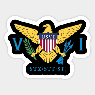 USVI FLAG - Virgin islands Flag Color - STT STX STJ Sticker